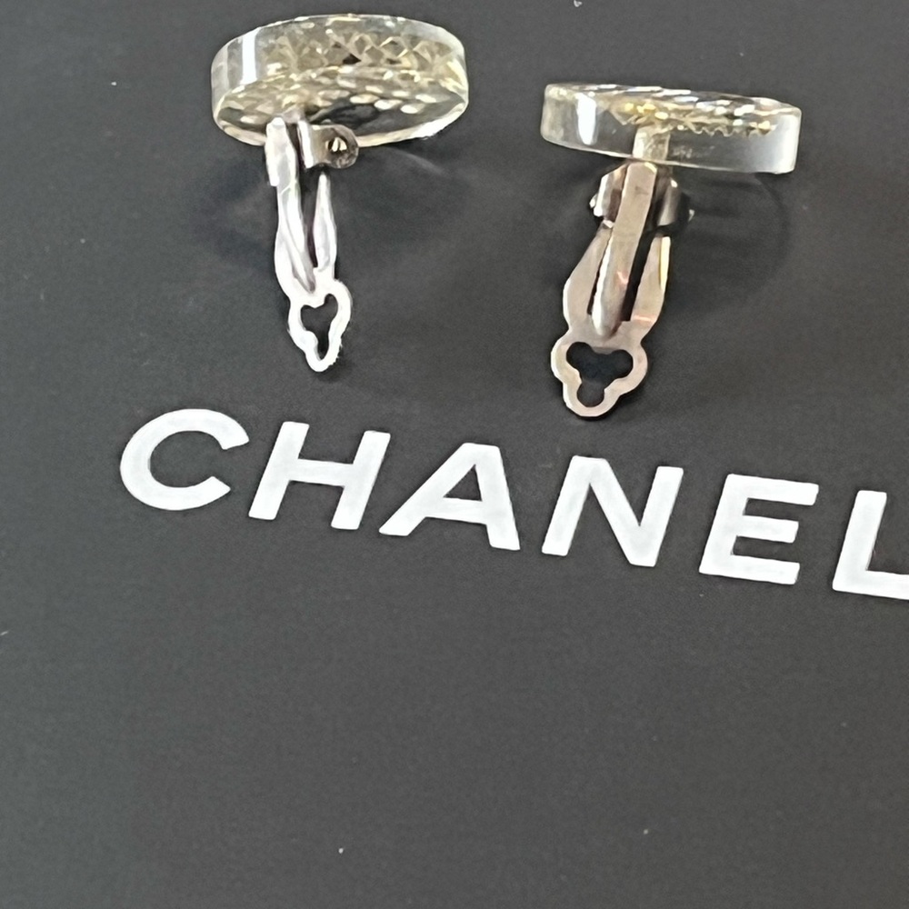 Chanel Clear Rhinestone Earrings - Picture 13 of 16